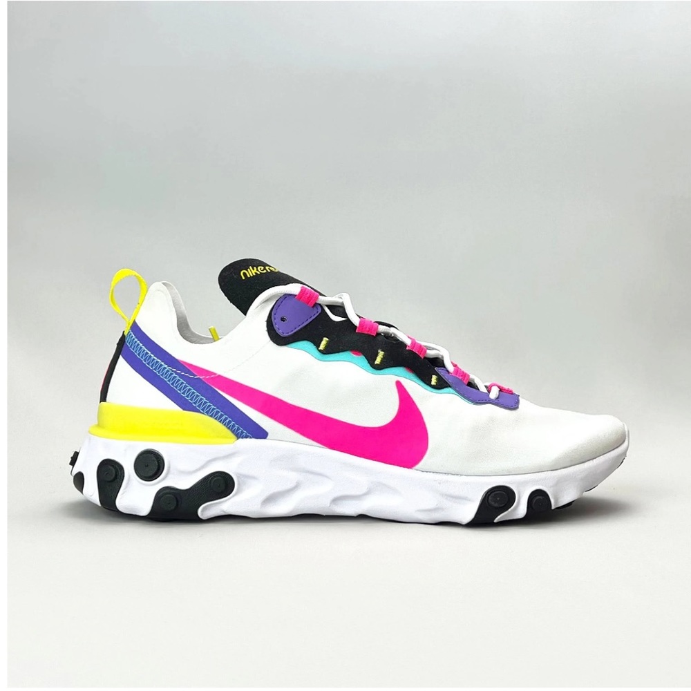 Nike React Element 55 White Psychic Purple Hyper Pink